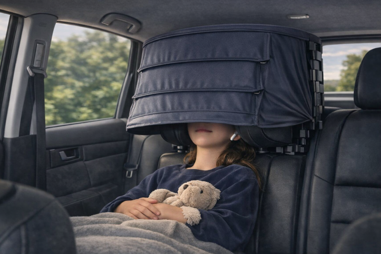 Lifestyle shot of Nap Shade in use